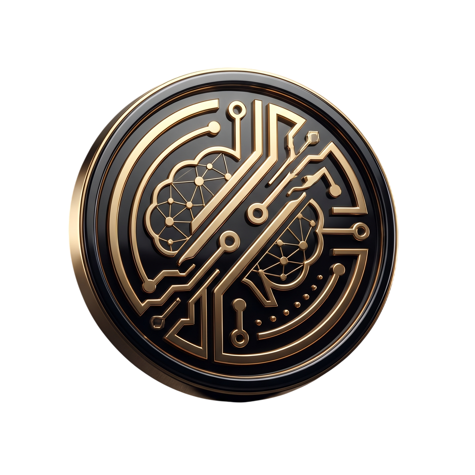 aicointra blog crypto AI logo black golden 3D Bitcoin symbol